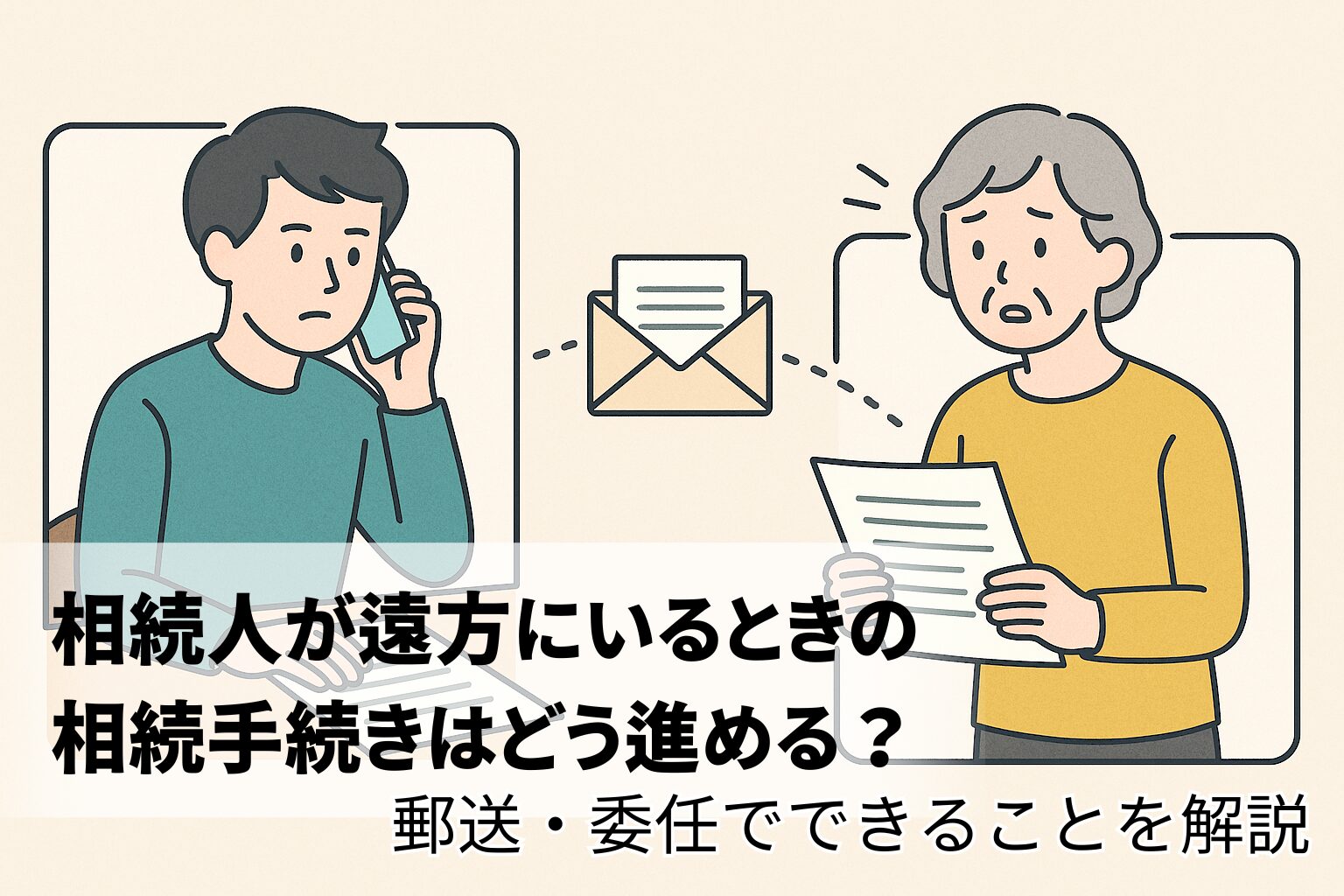 相続人が遠方にいるイメージ